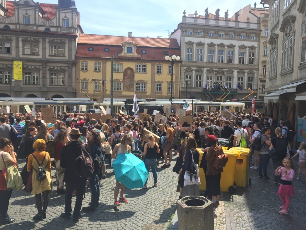 Demonstrace kvůli klimatu v Praze (archivní foto)