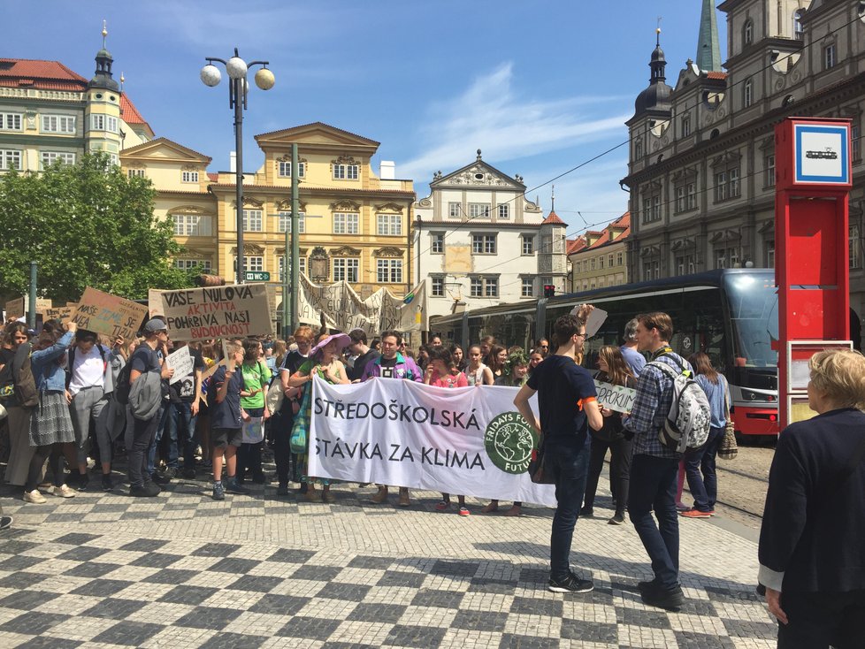 Demonstrace kvůli klimatu v Praze (archivní foto)