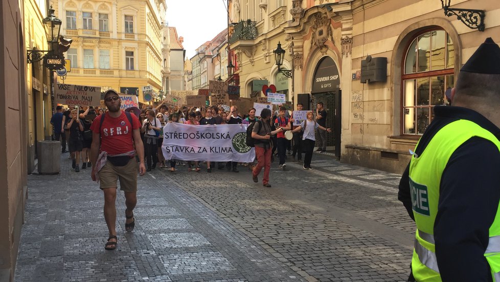 Demonstrace kvůli klimatu v Praze (archivní foto)