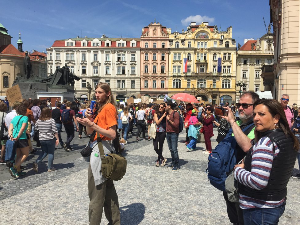 Demonstrace kvůli klimatu v Praze (archivní foto)