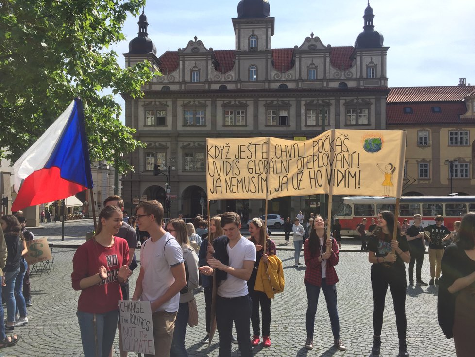 Demonstrace kvůli klimatu v Praze (archivní foto)