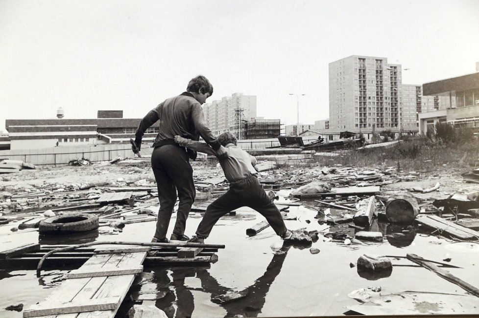 Za pozornost stojí fotografie Jaromíra Čejky dokumentující stavbu sídliště na Jižním Městě...