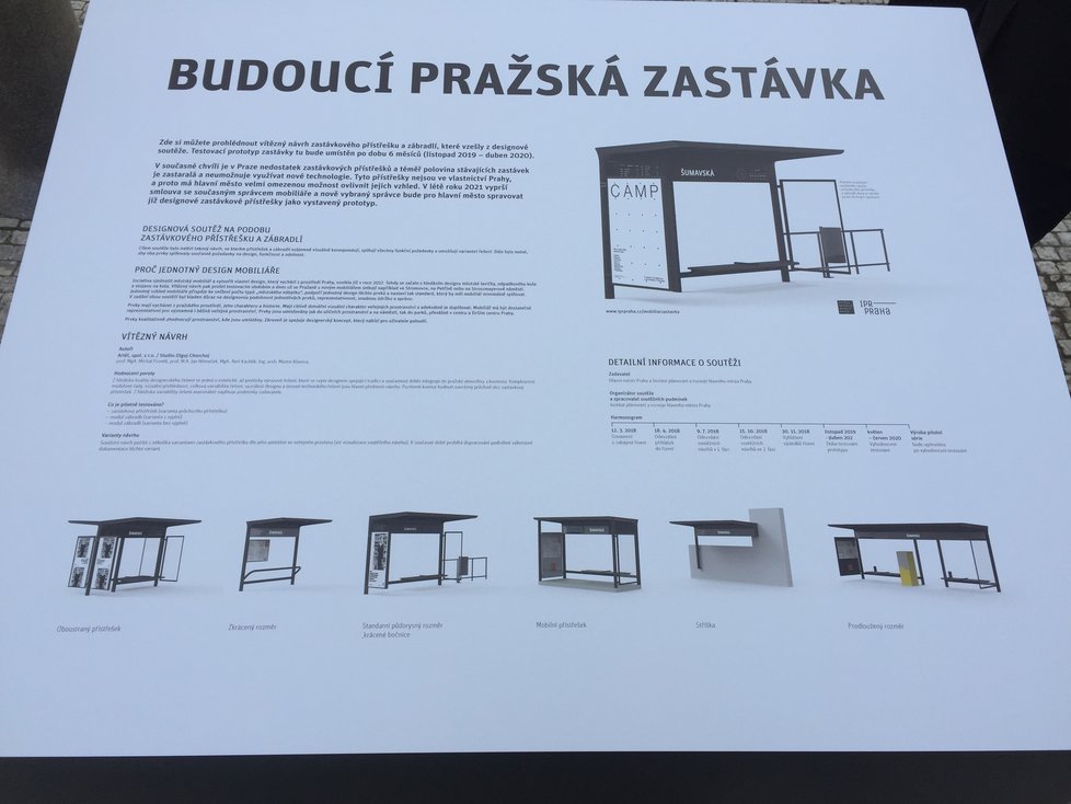 Praha testuje nový typ zastávky na Palackého náměstí. Podobného vizuálu by se měli dočkat také v Bratislavě. (ilustrační foto)
