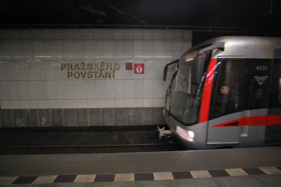 Pražské metro na lince C.