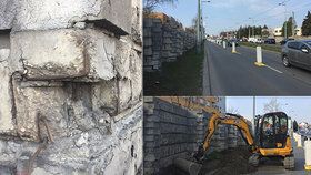 Zničenou protihlukovou zeď v Bělohorské čeká velká oprava.