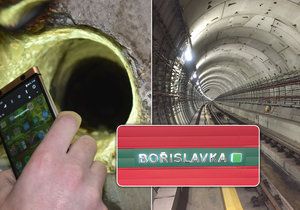 Nahlédněte do tunelu metra u stanice Bořislavka.