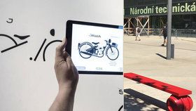 Před Národní technickou knihovnou v Dejvicích je světová expozice o české šikovnosti a vynalézavosti.