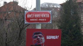 V Praze bylo přejmenováno náměstí u ruské ambasády na náměstí Borise Němcova.