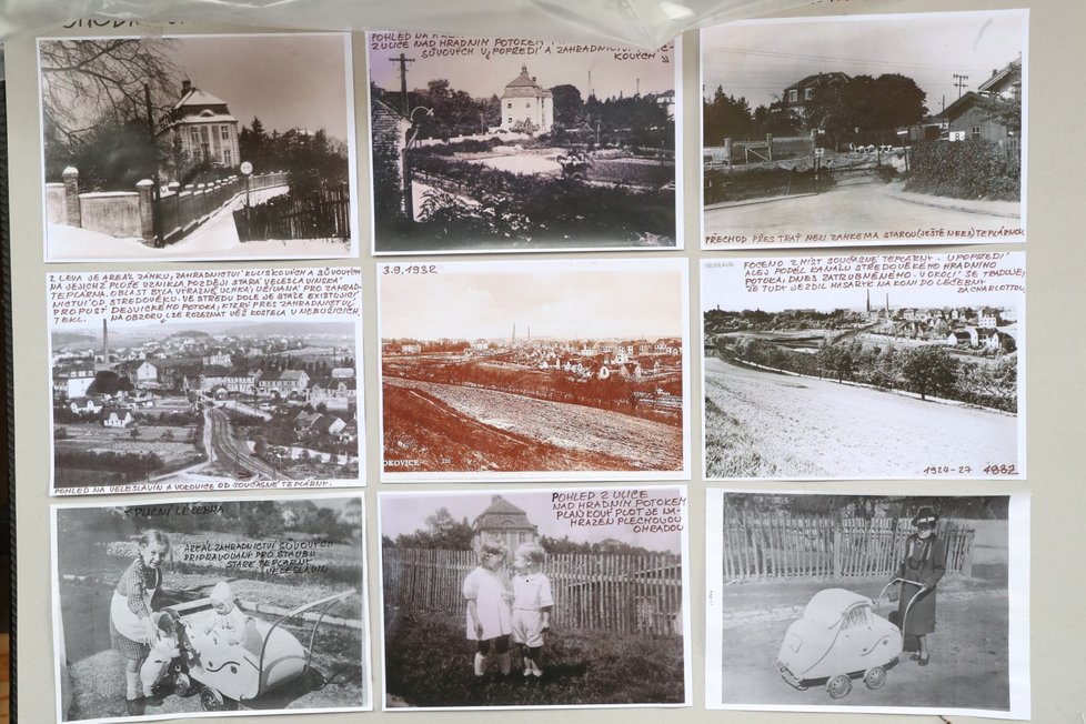 K vidění byly i historické fotky Veleslavínského zámku.