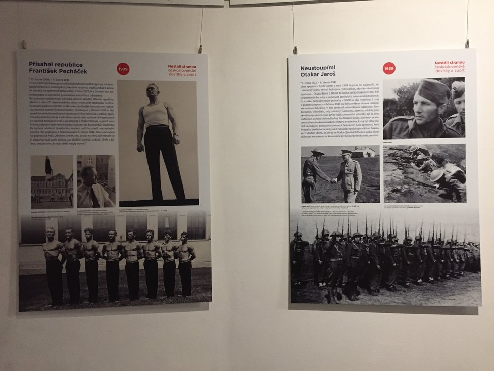 V Písecké bráně je výstava připomínající statečné činy československých sportovců.