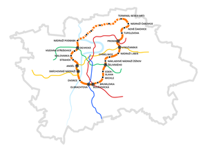 Praha Sobě chce studii na okružní linku pražského metra.