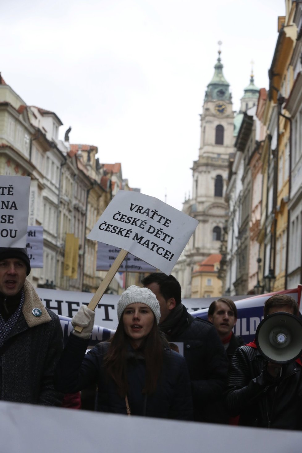 Pražský protest proti norské sociálce Barnevernet (16. 1. 2016)