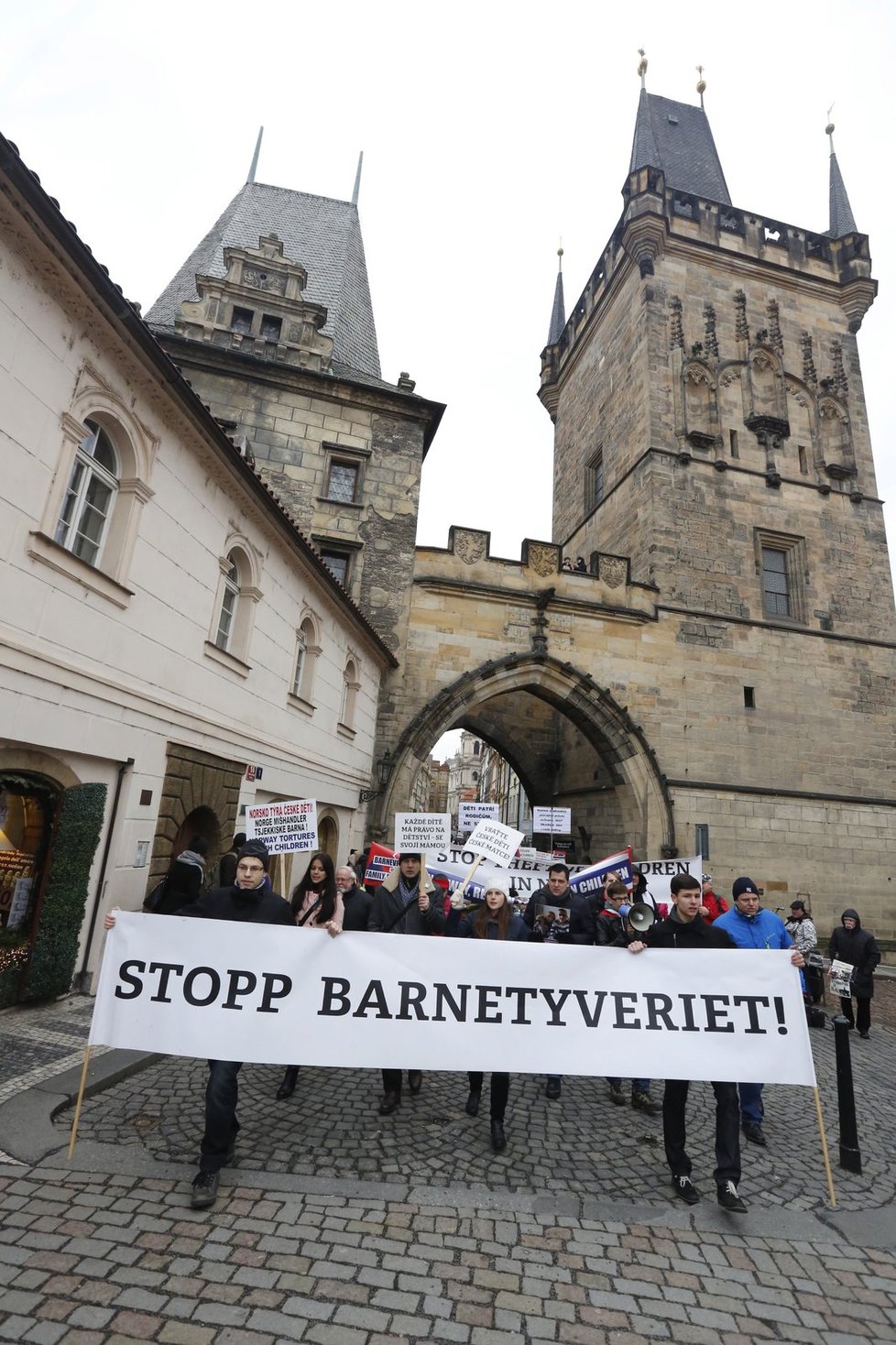 Pražský protest proti norské sociálce Barnevernet (16. 1. 2016)