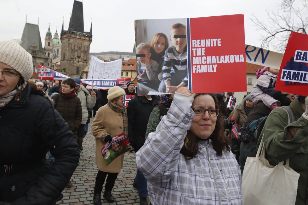 Pražský protest proti norské sociálce Barnevernet (16. 1. 2016)