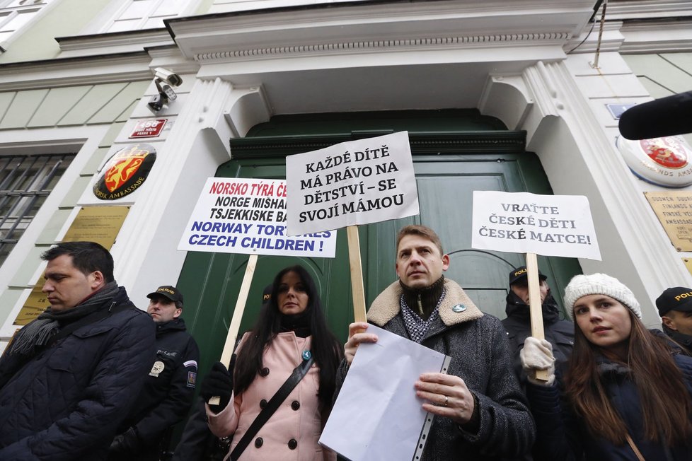 Pražský protest proti norské sociálce Barnevernet (16. 1. 2016)