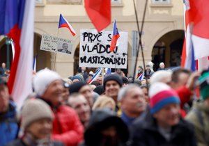 Protesty zemědělců v Praze, únor 2025.