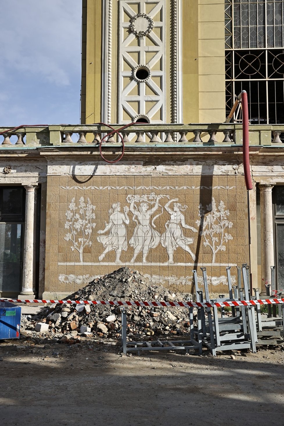 Rekonstrukce Průmyslového paláce, Praha, 4. srpna 2023.