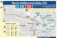 Linkou 235 až na psychiatrii: Do areálu nemocnice v Bohnicích jezdí nově midibus