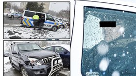 Policie zadržela muže, který v Praze naboural ve svém vozu tři auta a srazil chodkyni