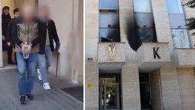 Cizinec hodil zápalnou láhev na Ruský dům v Praze: Hrozí mu 8 let!