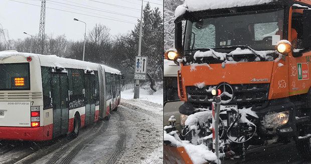 Čechy pod sněhem: Lidé bez proudu, kolaps na silnicích, zborcená hala. Sněžení se sune na Moravu