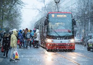 Zima v Praze.