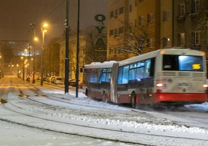 Sníh v Praze, 9. února 2021.
