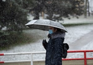Sněžení v Praze, 6. ledna 2021.