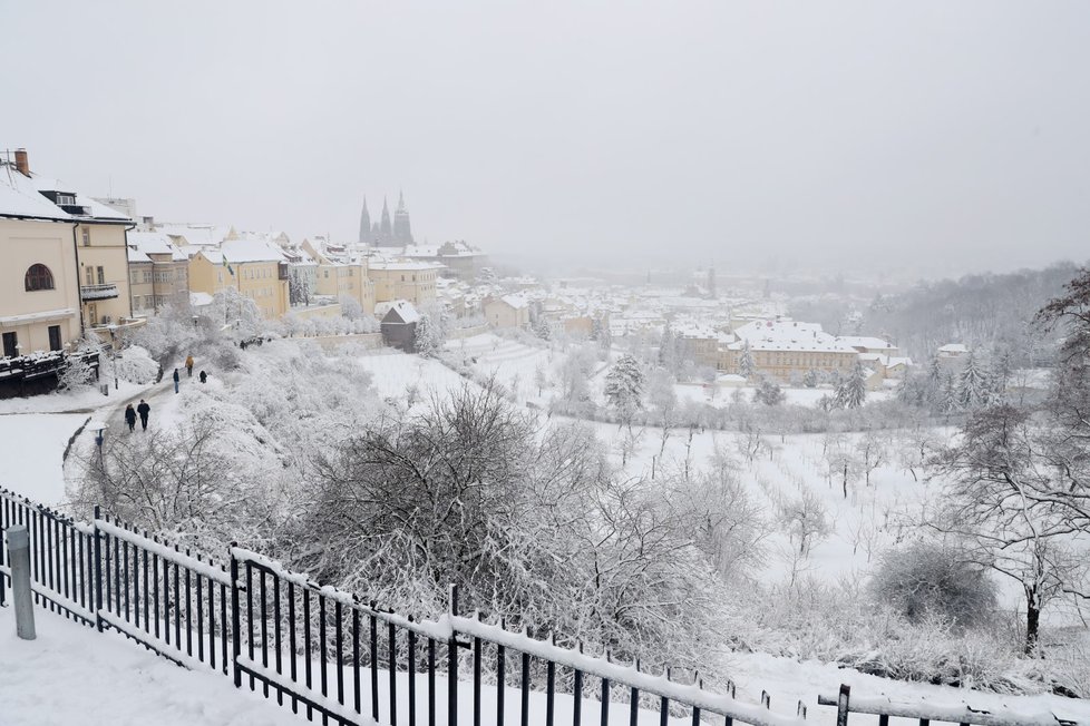 V Praze napadl sníh (3.2.2019)