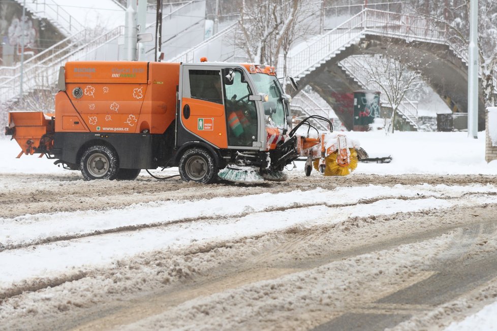 V Praze napadl sníh (3.2.2019)