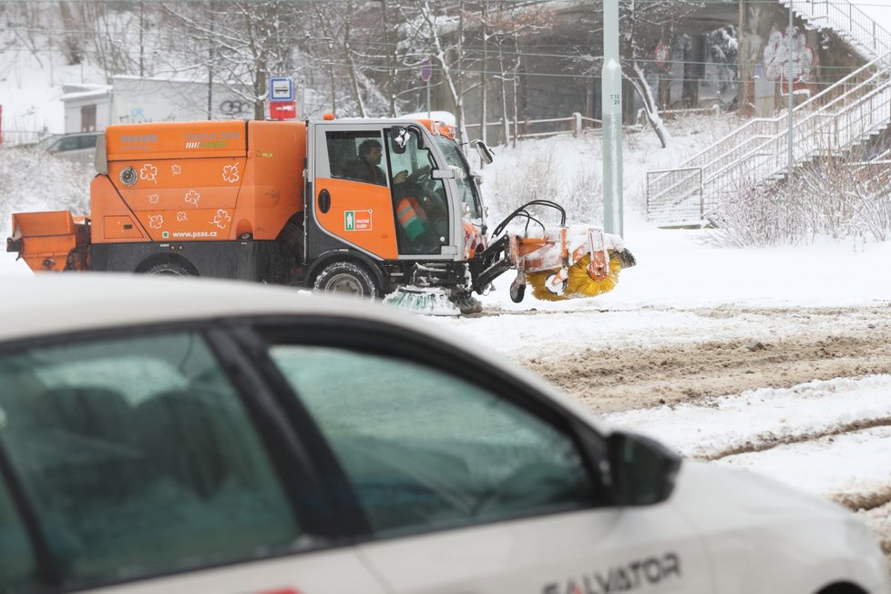 V Praze napadl sníh (3.2.2019)