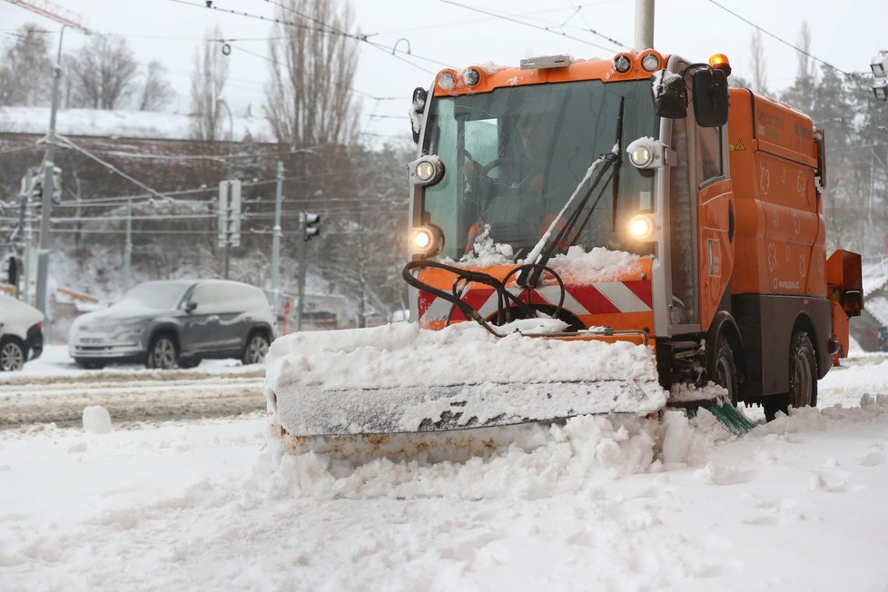 V Praze napadl sníh (3.2.2019)