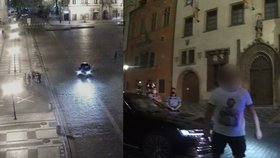 Opilý muž vjel na Staroměstské náměstí a obtěžoval lidi.