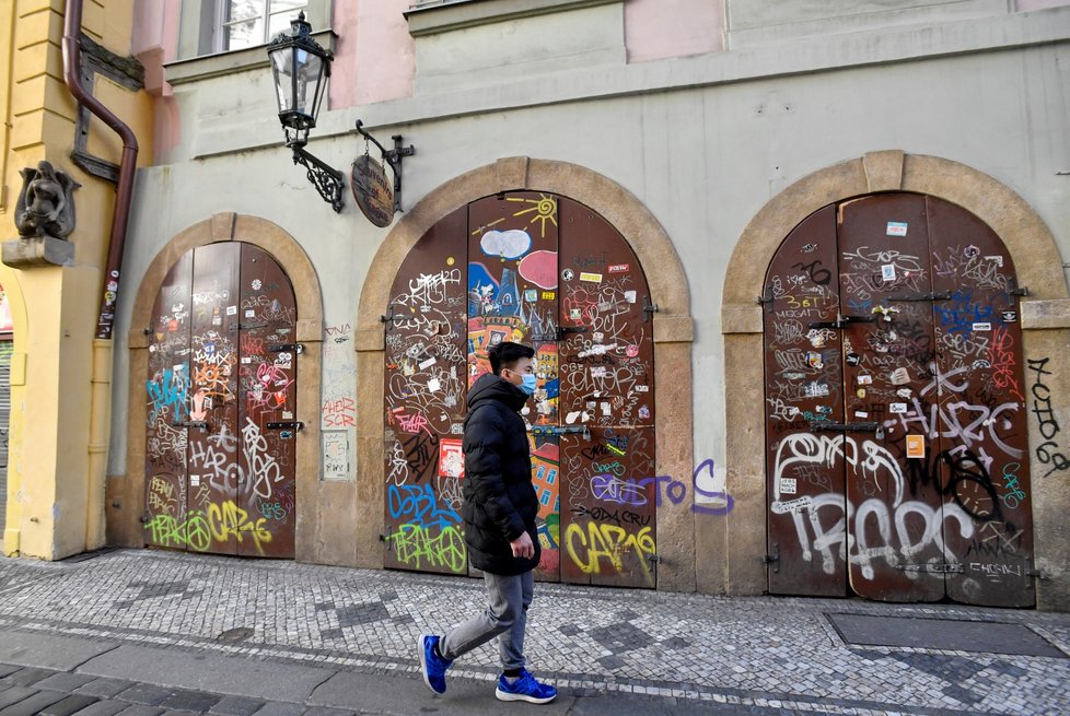 Historické centrum Prahy 16. března 2020