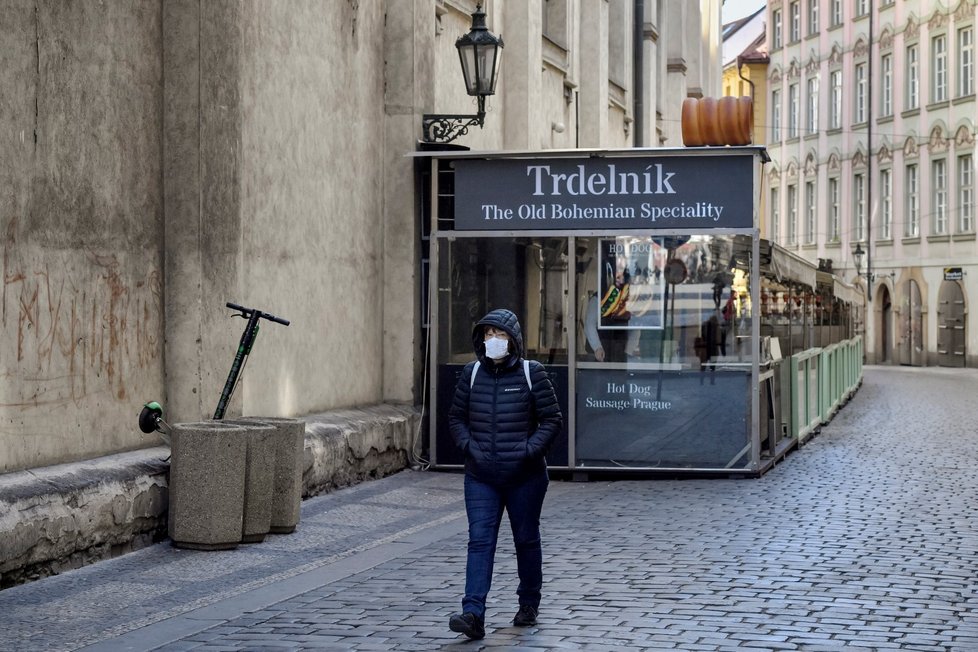 Historické centrum Prahy 16. března 2020