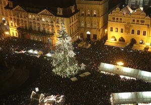Rozsvícení vánočního stromu na Staroměstském náměstí v Praze - 2016