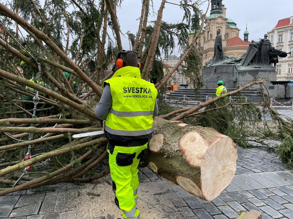 Staroměstské náměstí, 10. ledna 2021.