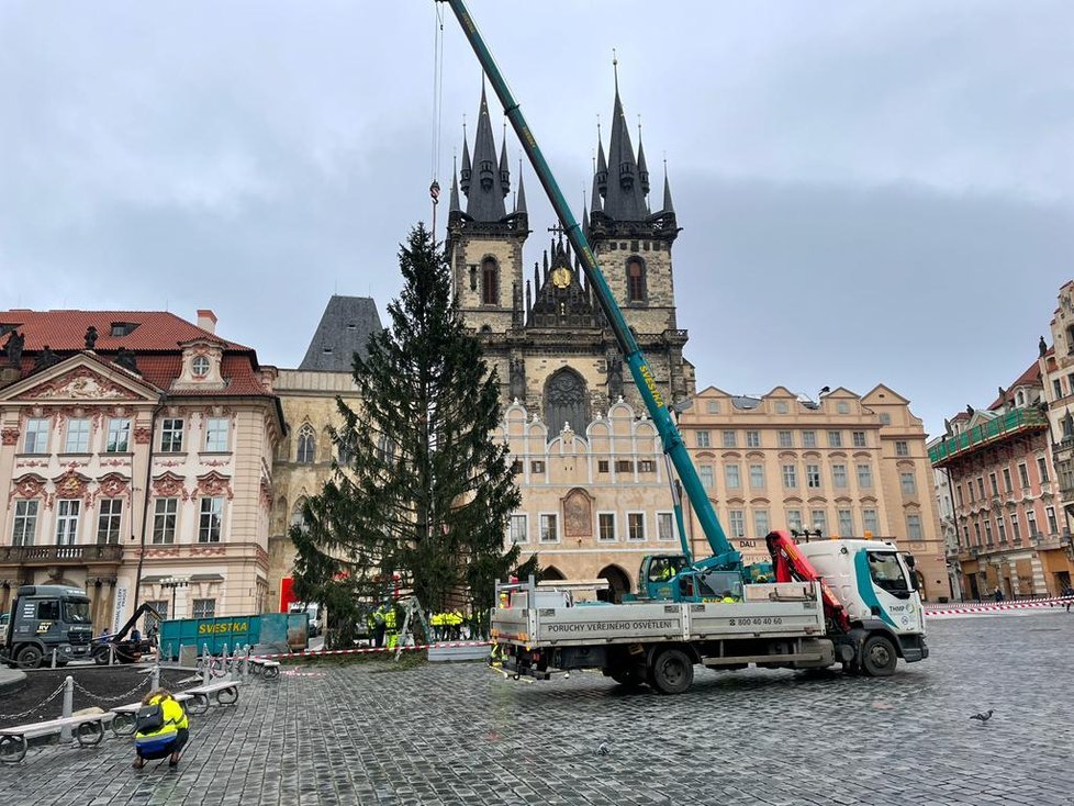 Staroměstské náměstí, 10. ledna 2021.