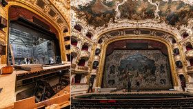 V opravené budově Státní opery Praha 19. prosince 2019 instalovali oponu.