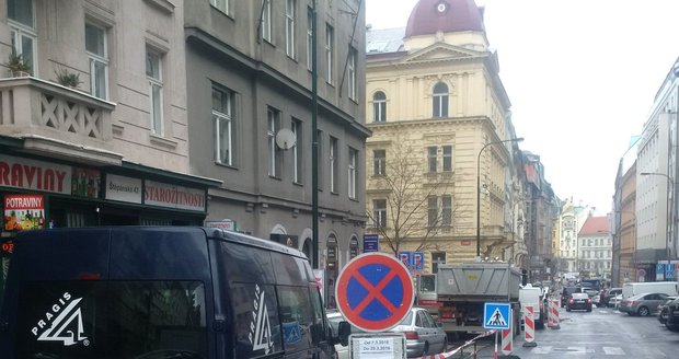 Rekonstrukce ulice Štěpánská v centru Prahy