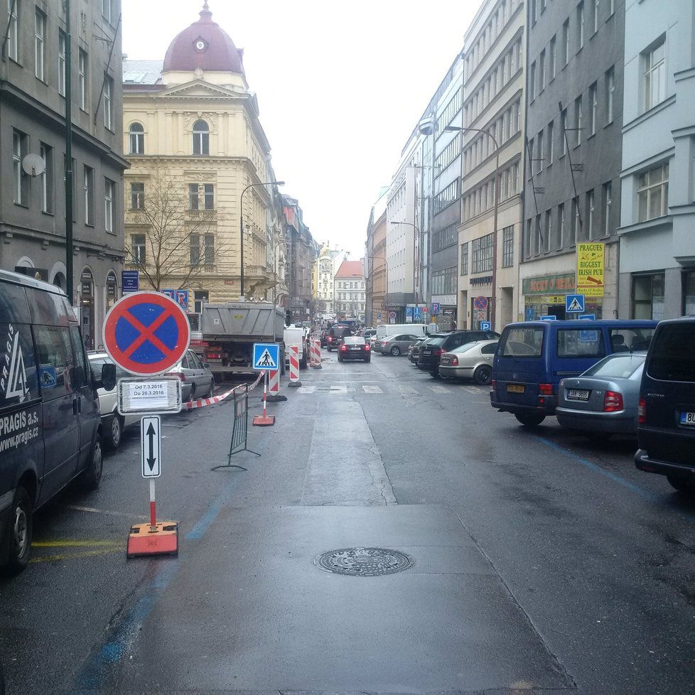 Štěpánská ulice v centru Prahy.