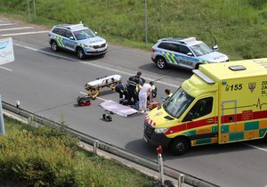 Vážná nehoda ve Stodůlkách. (17. srpna 2022)