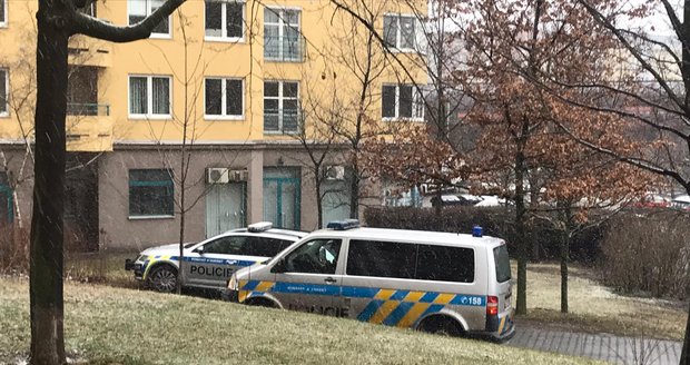 Muž se zřítil z 9. patra ve Stodůlkách, na místě zemřel (24. ledna 2021).