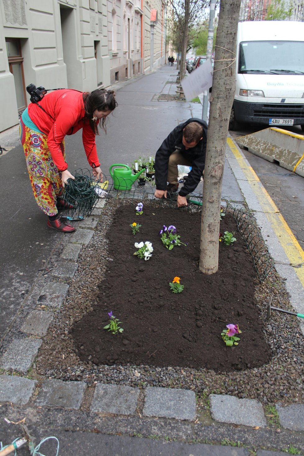 Spolek Street Gardening společně s místními občany vytváří krásné malé zahrádky uprostřed ulic. Tato vznikla ve středu v Kubelíkově ulici na Žižkově