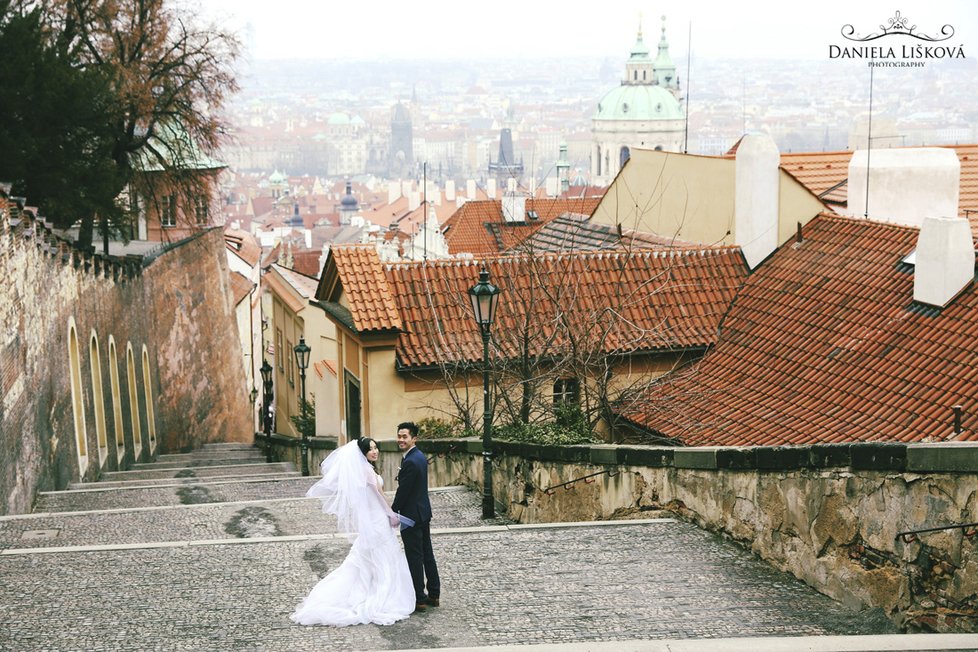 Krásný výhled můžete zachytit na fotkách ze zámeckých schodů