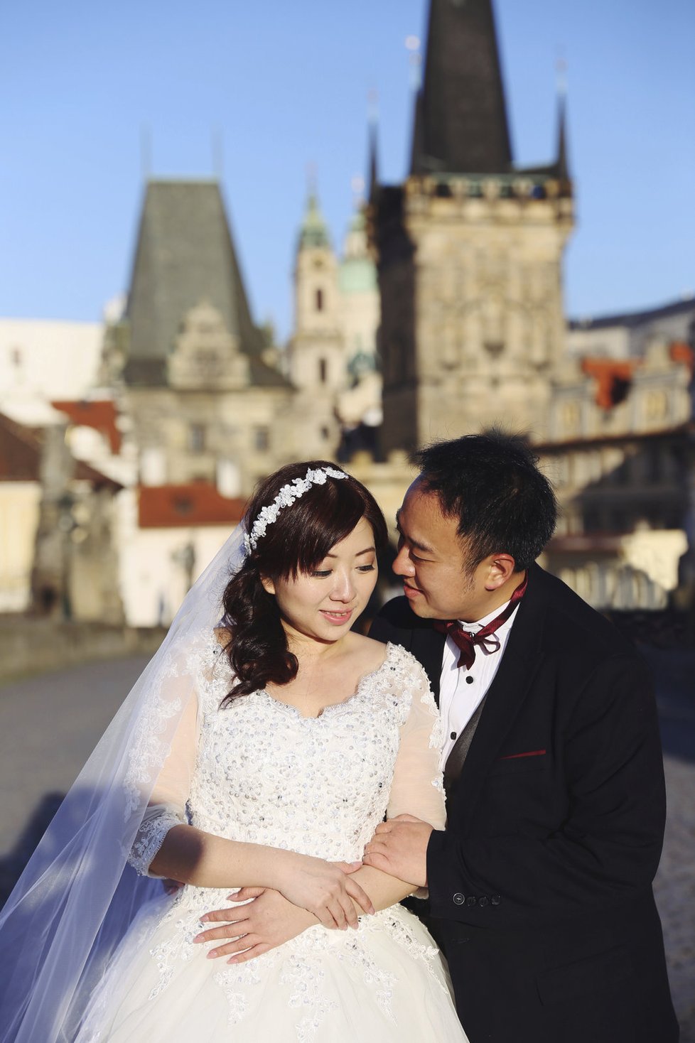 Anna a Nelson přijeli do Prahy na den kvůli svatebnímu fotografování.