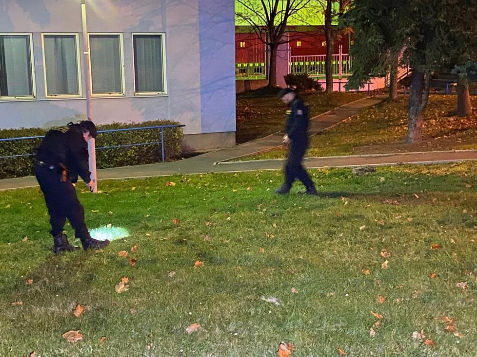 Policisté pronásledovali kradené auto ve Švehlově ulici, 16. listopadu 2019.