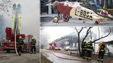 Obří požár na letišti Točná: Hořel hangár s historickými letadly! Baťovu Electru zachránili