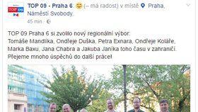 Na Facebooku TOP 09 zaměnili fotky: „Byl to kanadský žertík,“ řekl starosta Prahy 6
