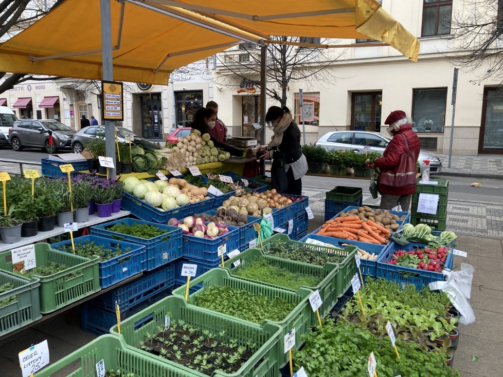 Znovuotevření trhů na Tylově náměstí. (12. 4. 2021)